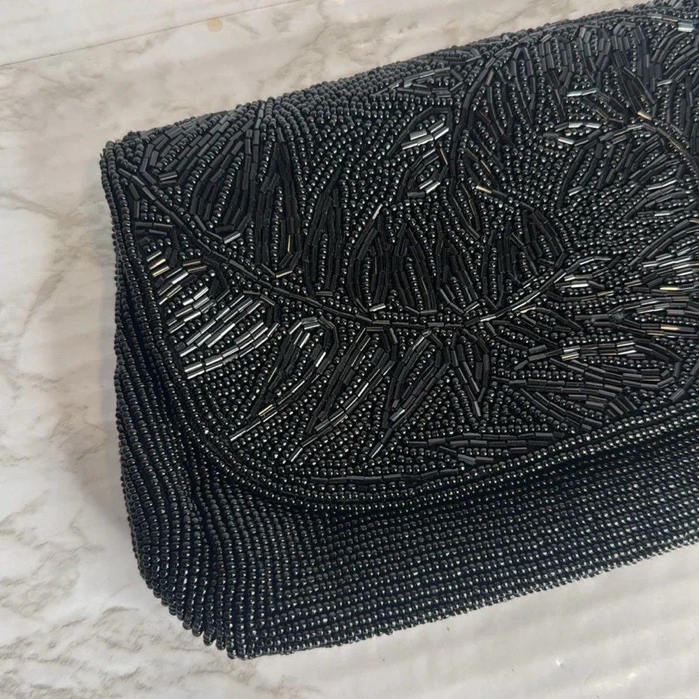Fuji Bag Women's Vintage Hand Beaded Clutch‎ Bag Black